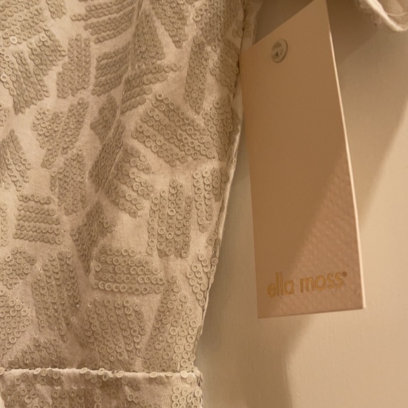 Ella Moss NWT Cream Sequin Dress Medium - Picture 5 of 6